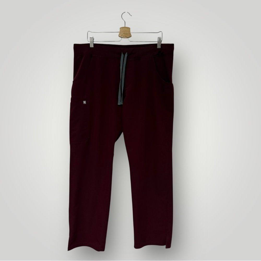 FIGS Technical Collection Kade Cargo Scrub Pants‎ Burgundy sz XL - Picture 5 of 10